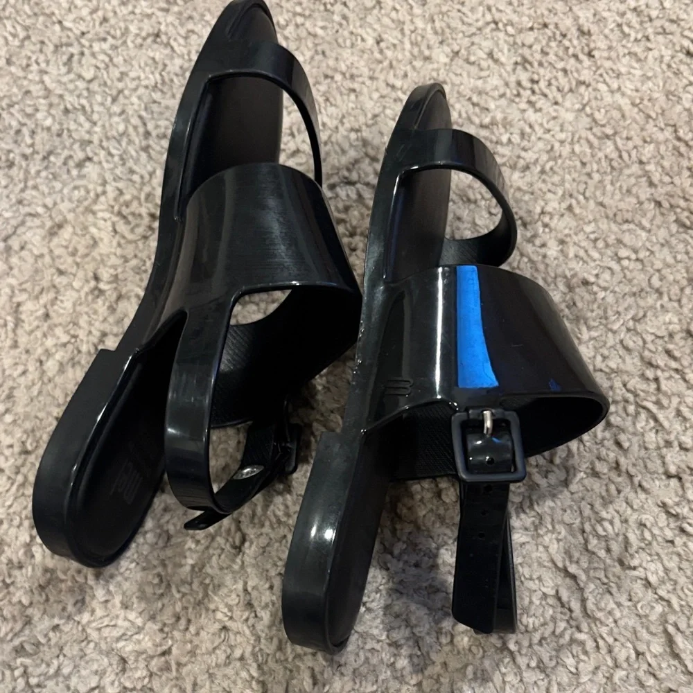 Melissa kids Glossy Black Sandals
